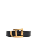 Versace Black Lear Belt