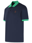 Polo Versace in cotone blu scuro