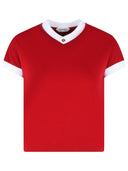 Versace Stretch Jersey Red Cotton T Shirt