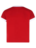 Versace Stretch Jersey Red Cotton T Shirt