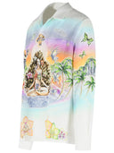Casablanca 'Innocence' White Linen Shirt