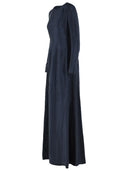 Maison Margiela Blue Cupro Maxi Dress