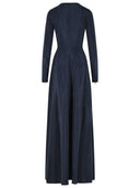 Maison Margiela Blue Cupro Maxi Dress