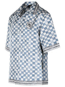 Amiri 'Checkered' Light Blue Silk Shirt
