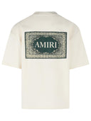T-shirt in cotone avorio Amiri 'Bandana'