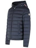 Moncler Navy Blue Polyester Short 'Vermeille' Hooded Down Jacket