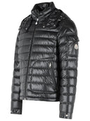 Moncler 'Lauros' Short Hooded Down Jacket In Black Polyester