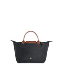 Longchamp Bag With 'M Le Pliage Original' Handle In Black Recycled Tela