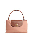 Longchamp Bag With 'M Le Pliage Original' Handle In Pink Recycled Tela