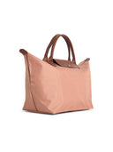 Longchamp Bag With 'M Le Pliage Original' Handle In Pink Recycled Tela