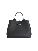 Longchamp Bag With Black Lear 'L Le Roseau' Handle