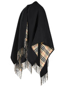 Burberry 'Check' Black Cashmere Cape