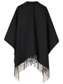Burberry 'Check' Black Cashmere Cape