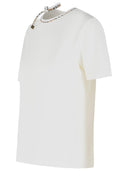 Burberry 'Frankie Bow' White Cotton T Shirt
