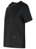 Burberry 'Frankie Bow' Black Cotton T Shirt
