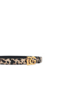 Pasek z logo Dolce & Gabbana „D” Leopard Lear