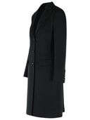 Dolce & Gabbana Abrigo De Lana Negro Con Botonadura Simple