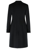 Dolce & Gabbana Abrigo De Lana Negro Con Botonadura Simple