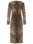 Dolce & Gabbana Leo Print Stretch Viscose Dress