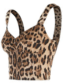 Dolce & Gabbana Leopard Cotton Bustier