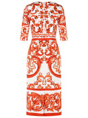 Dolce & Gabbana Majolica Print Silk 'Charmeuse' Dress
