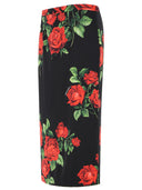 Schwarzer Seidenrock „Rose“ von Dolce & Gabbana