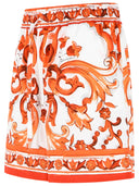 Dolce & Gabbana 'Maiolica' Print Cotton Poplin Shorts