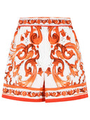 Dolce & Gabbana 'Maiolica' Print Cotton Poplin Shorts