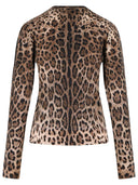 Dolce & Gabbana Leopard Print Virgin Wool Sweater