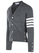 Thom Browne 'Classic 4 Bar' Grey Cashmere Cardigan