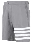 Thom Browne 'Swim Tech 4 Bar' Grey Nylon Swimsuit