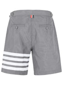Thom Browne 'Swim Tech 4 Bar' Grey Nylon Swimsuit