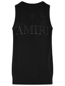 Amiri 'Knit Mesh' Black Cotton Tank Top