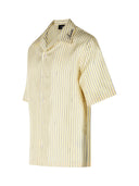 Amiri 'Amiri Script Bowling' Yellow Silk Shirt
