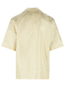 Amiri 'Amiri Script Bowling' Yellow Silk Shirt