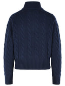 Polo Ralph Lauren Navy Blue Wool And Cashmere Sweater
