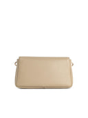 Tory Burch 'Charlie' Small 'Soft Cement' Suede Shoulder Bag