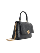Tory Burch 'Charlie Matelassé' Black Lear Mini Bag
