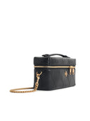 Tory Burch 'Charlie Matelassé' Mini Beige Lear Beauty Case