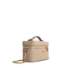 Tory Burch 'Charlie' Mini Beige Lear Beauty Case
