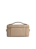Tory Burch 'Charlie' Mini Beige Lear Beauty Case