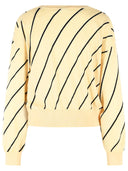 Strickjacke aus cremefarbener Wolle von Versace