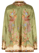 Zimmermann 'Indra' Khaki Silk Shirt