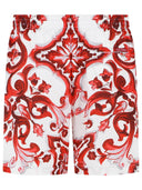 Dolce & Gabbana 'Maiolica' Print Polyester Medium Boxer Shorts