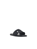 Dolce & Gabbana 'Dg Logo' Black Rubber Slippers
