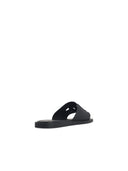 Dolce & Gabbana 'Dg Logo' Black Rubber Slippers