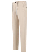 Eleventy Beige Stretch Cotton Pants