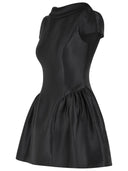 Self Portrait Black Polyester Taffeta Mini Dress