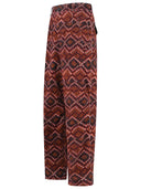 Pantalones de algodón rojos 'Pencks' de Dries Van Noten