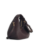 Ganni Brown Eco Lear Mini Hobo Bag